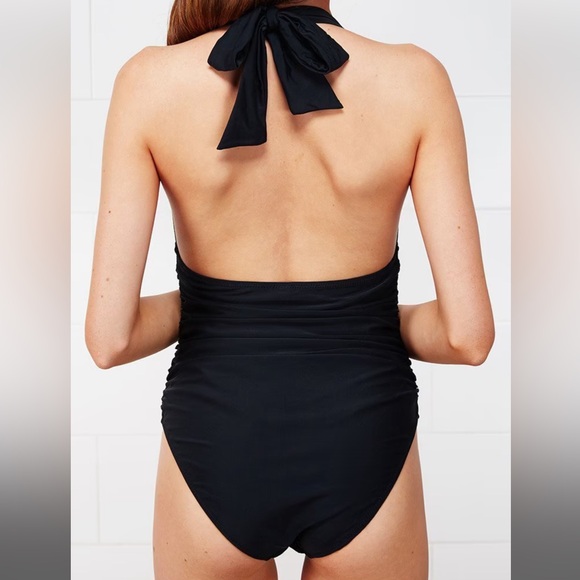 Keep Secrets Black Halter OneTummy Control piece Swimsuit - Picture 2 of 3